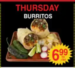 Superior Grocers THURSDAY BURRITOS offer