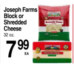 Superior Grocers Joseph Farms Block or Shredded Cheese offer