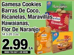 Superior Grocers Gamesa Cookies Barras De Coco, Ricanelas, Maravillas, Hawaianas, Flor De Naranjo offer