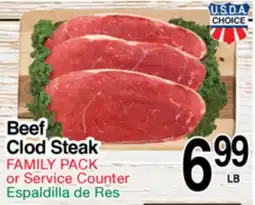 Superior Grocers Beef Clod Steak offer