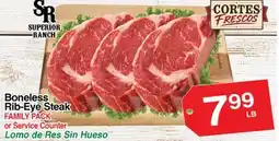 Superior Grocers Boneless Rib-Eye Steak offer