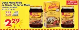 Superior Grocers Doña Maria Mole or Ready To Serve Mole offer
