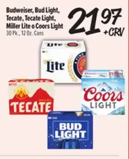El Super Fresh Budweiser, Bud Light, Tecate, Tecate Light, Miller Lite o Coors Light offer