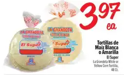 El Super Fresh El Super La Grandota White or Yellow Corn Tortilla offer