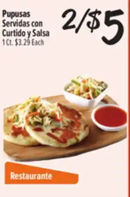 El Super Fresh Pupusas Servidas con Curtido y Salsa offer
