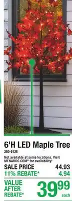 Menards 6'H LED Maple Tree offer