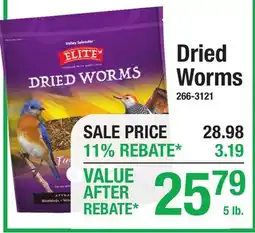Menards ELITE Dried Worms offer