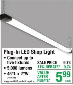 Menards Plug-In LED Shop Light offer