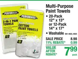 Menards Multi-Purpose Paint Towels offer