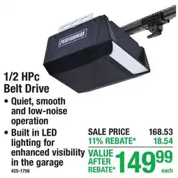 Menards 1/2 HPc Belt Drive offer