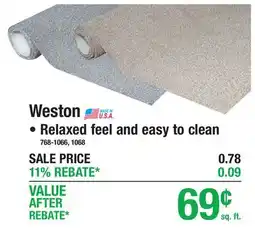 Menards Weston Carpet offer