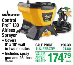 Menards WAGNER Control Pro 130 Airless Sprayer offer