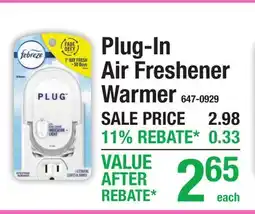 Menards Plug-In Air Freshener Warmer offer