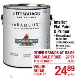 Menards Interior Flat Paint & Primer offer