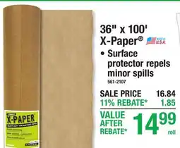 Menards 36 x 100' X-Paper offer