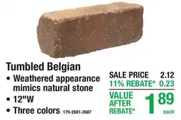 Menards Tumbled Belgian offer