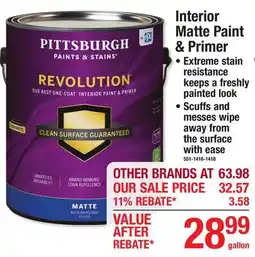 Menards Interior Matte Paint & Primer offer
