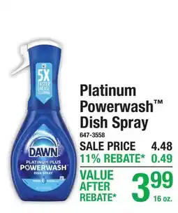 Menards Platinum Powerwash Dish Spray offer