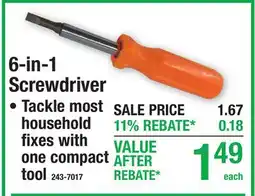 Menards 6-in-1 Screwdriver offer