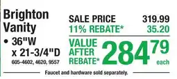 Menards Brighton Vanity offer
