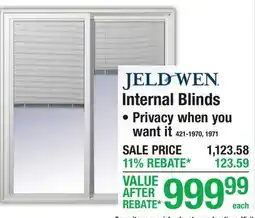 Menards Internal Blinds offer