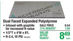 Menards Dual Faced Expanded Polystyrene offer
