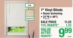 Menards 1 Vinyl Blinds offer