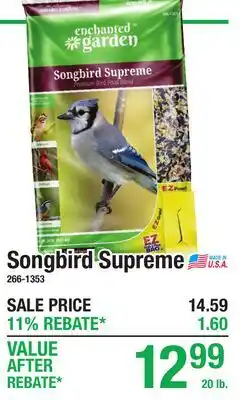 Menards Songbird Supreme offer