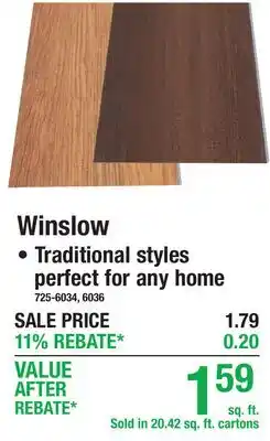 Menards Winslow WATERPROOF VINYL PLANK offer