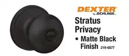 Menards DEXTER by SCHLAGE Stratus Privacy offer