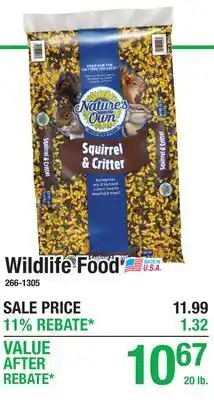 Menards Wildlife Food offer