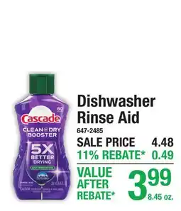 Menards Dishwasher Rinse Aid offer