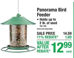 Menards Panorama Bird Feeder offer