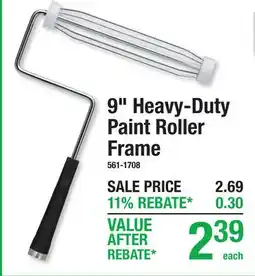 Menards 9 Heavy-Duty Paint Roller Frame offer
