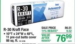Menards R-30 Kraft Face offer