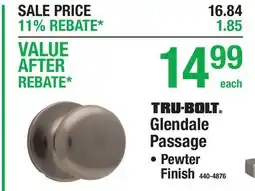 Menards TRU-BOLT Glendale Passage offer