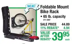 Menards Foldable Mount Bike Rack offer