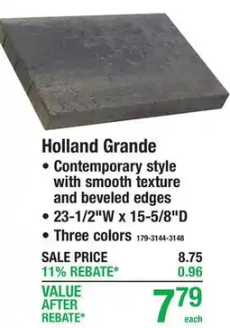 Menards Holland Grande offer