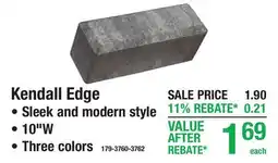 Menards Kendall Edge offer