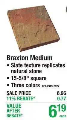 Menards Braxton Medium offer