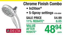 Menards Chrome Finish Combo offer