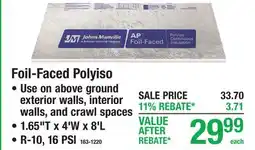 Menards Foil-Faced Polyiso offer