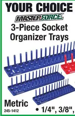 Menards MASTER FORCE 3-Piece Socket Organizer Trays offer