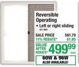 Menards Reversible Operating offer