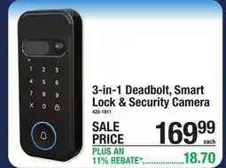 Menards 3-in-1 Deadbolt, Smart Lock & Security Camera offer