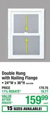Menards Double Hung with Nailing Flange VINYL WINDOWS offer