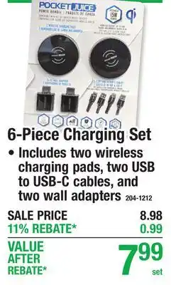 Menards 6-Piece Charging Set offer
