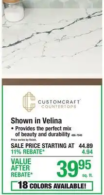 Menards Shown in Velina offer