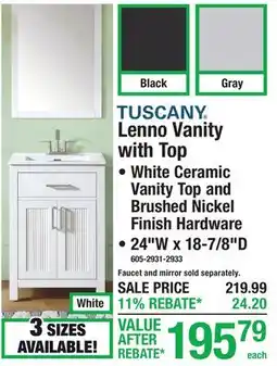 Menards Lenno Vanity with Top offer