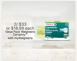 Walgreens Value Pack Walgreens Certainty offer